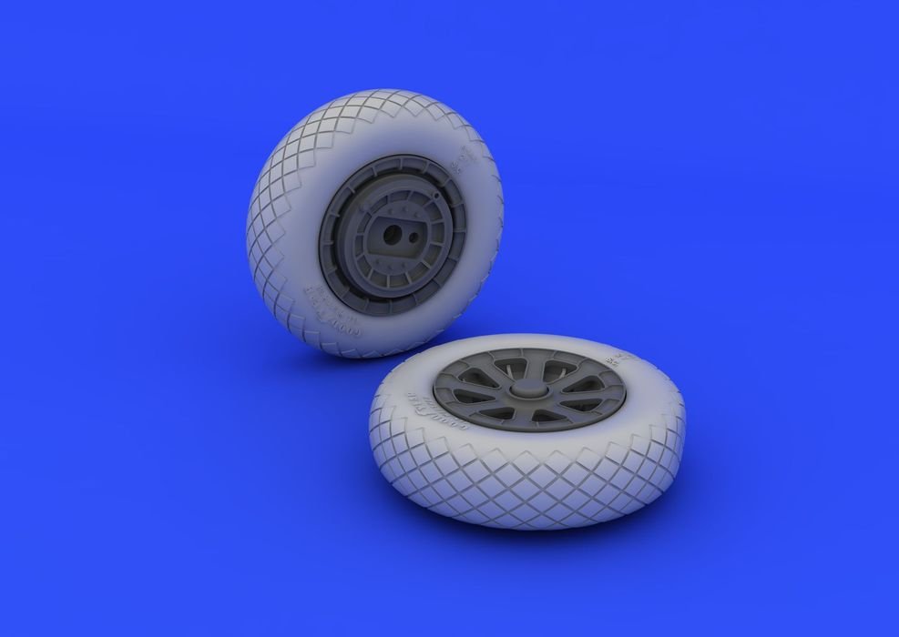 Eduard 632052 F4U-1 wheels diamond pattern 1/32 Tamiya – immagine 2