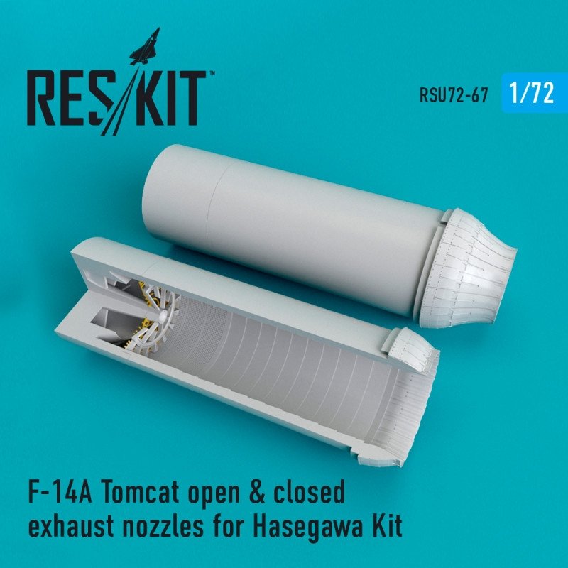 RESKIT RSU72-0067 F-14A Tomcat open & closed exhaust nozzles for Hasegawa 1/72
