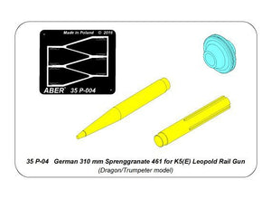 Aber 35P-04 German 310 mm Sprengranate 4861 for K5(E) Leopold Rail Gun – image 8
