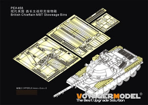 Coffres de rangement pour char de combat principal britannique Chieftain, modèle Voyager PEA468 (pour MENG TS-051), échelle 1/35