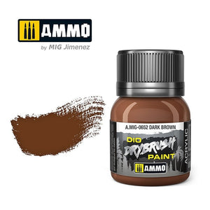 Ammo of Mig 0652 DRYBRUSH Brun foncé 40ml