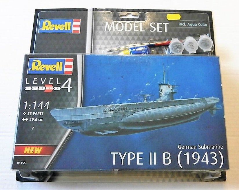 Revell 65155 Maquette de sous-marin allemand Type II B (1943) (1/144)