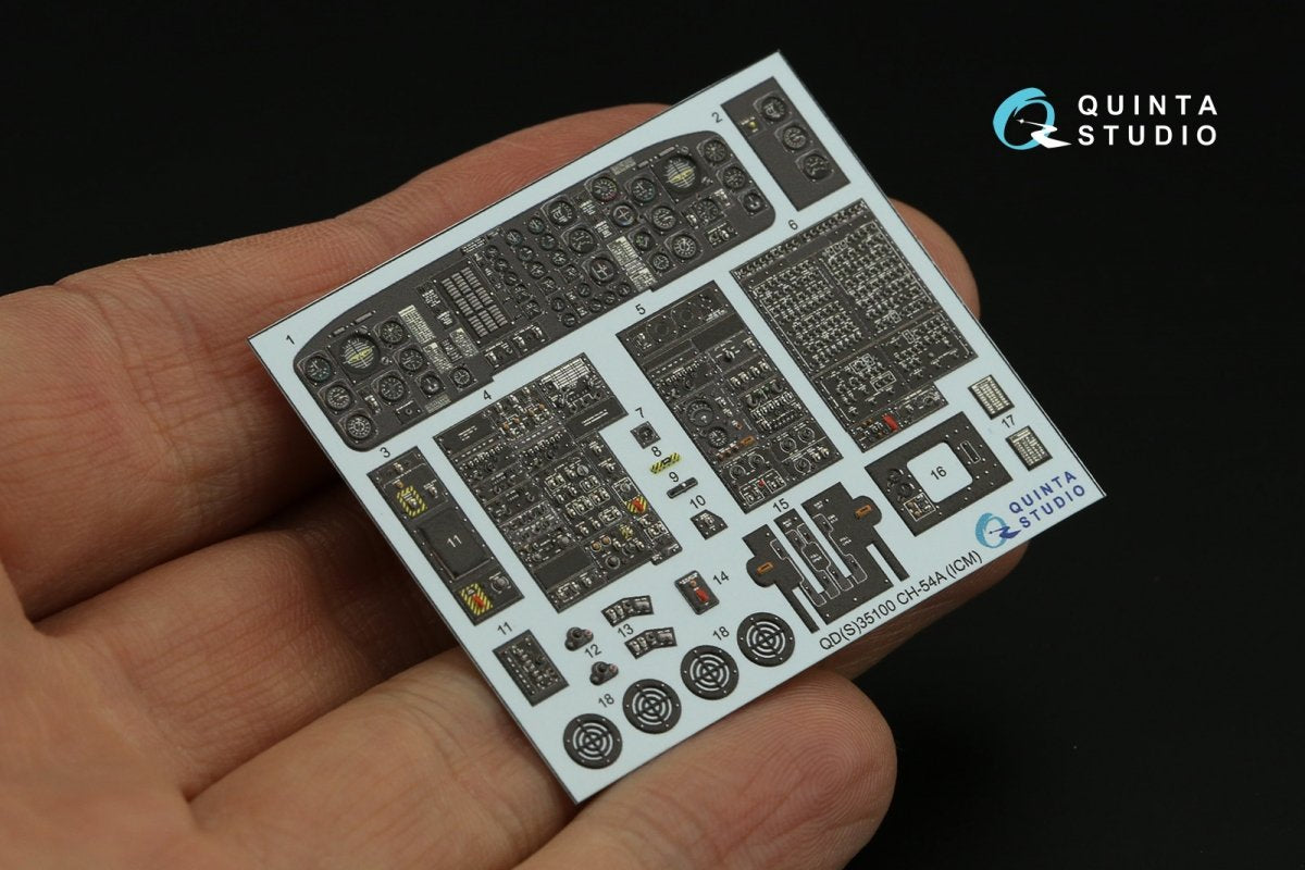 Quinta Studio QD35100 CH-54A 3D-Printed &amp;amp; coloured Interior on decal paper (ICM) 1/35 – Bild 8