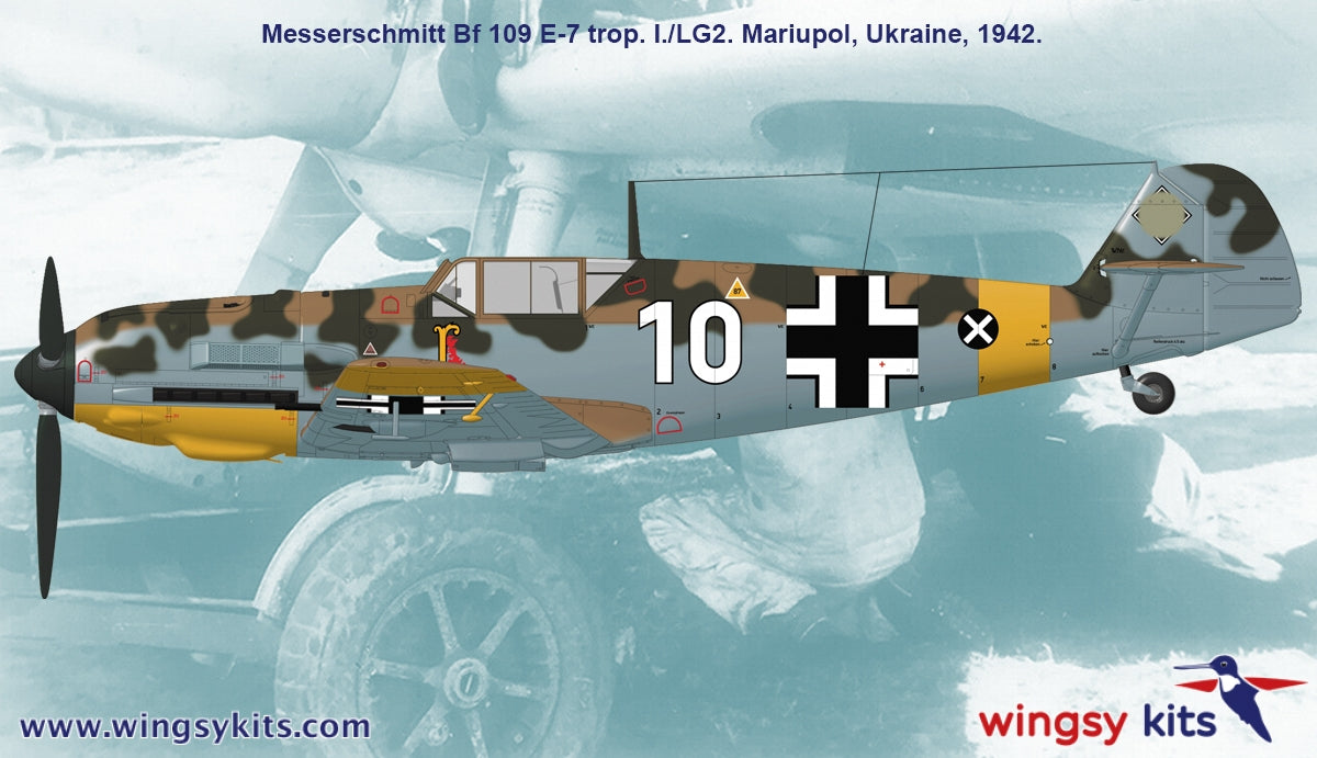 Wingsy Kits D5-11 German WWII Fighter MESSERSCHMITT Bf 109 E-7 1/48 – imagen 6
