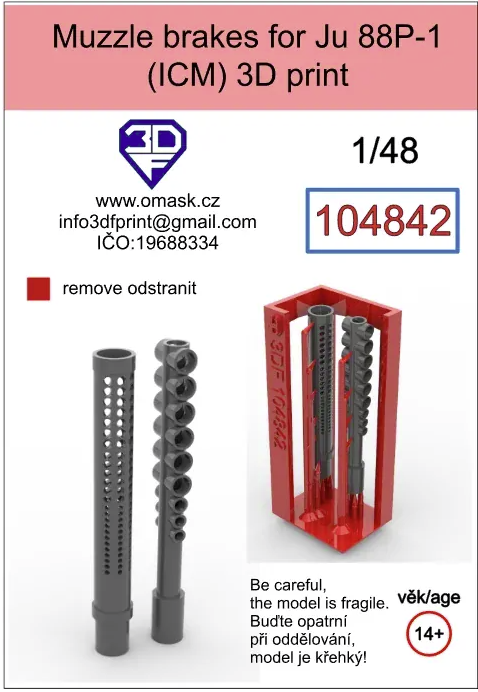 Omask 104842 Muzzle brakes for Ju88 P-1 1/48 – Bild 2
