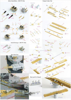 Pontos 37017F1 USS CA-35 Indianapolis 1945 Detail Up Set ADVANCED 1/350 – immagine 7