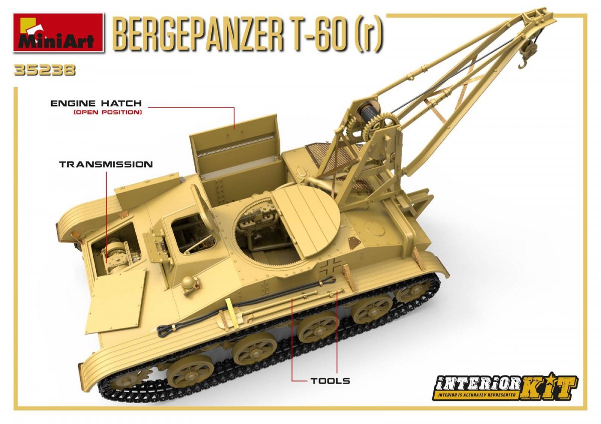 MiniArt 35238 BERGEPANZER T-60 ( r ) INTERIOR KIT 1/35 – zdjęcie 6