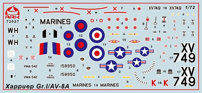 Ark Models 72027 Hawker Siddeley Harrier GR.1 Avion d&amp;#39;attaque britannique à décollage et atterrissage vertical (1/72) – image 2