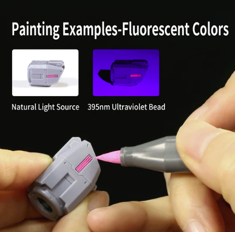 DSPIAE MKF-02 Water-Based Soft Head Marker Fluorescent Red – zdjęcie 4