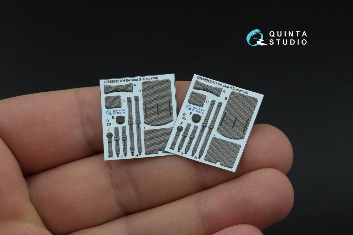 Intérieur imprimé en 3D et coloré sur papier décalcomanie Quinta Studio QD48571 AH-64A (Hasegawa) 1/48 – image 6
