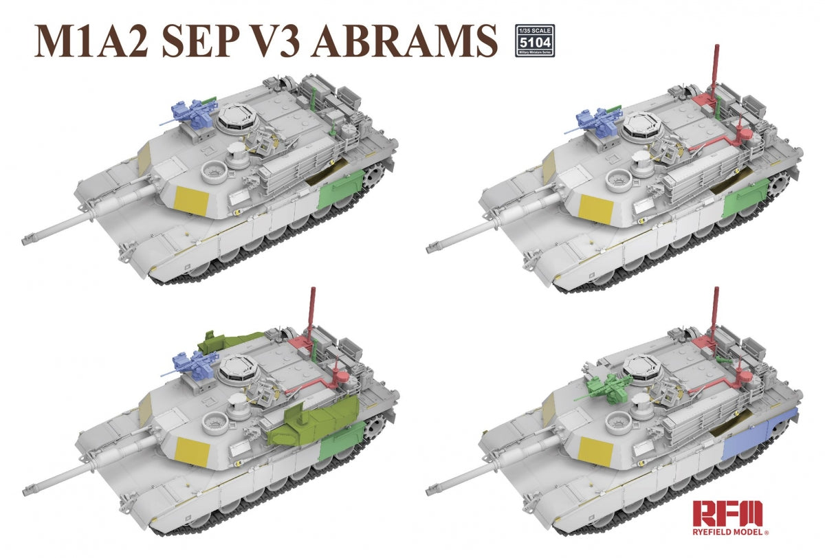 Rye Field Model 5104 M1A2 SEP V3 Abrams 1/35 – immagine 4