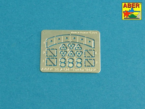 Système de décharges fumigènes soviétiques Aber 35A128 pour BMP-1 902V « Tucha » avec rack (1/35) – image 3