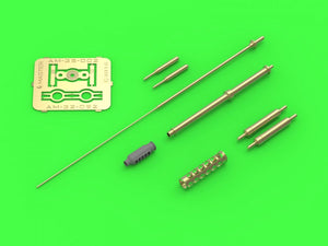 Master AM-35-002 AH-64 Apache - M230 Chain Gun barrel (30mm), Pitot Tubes and tail antenna (resin, PE and turned parts) 1/35 – immagine 3