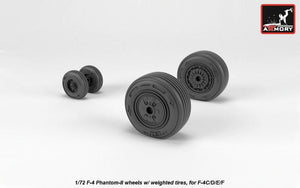 Armory Models AW72329 F-4 Phantom-II wheels w/ weighted tires, mid 1/72 – immagine 3