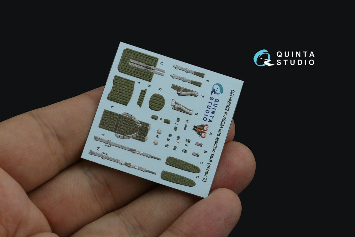 Quinta Studio QR+48062 K-36DM Series2 (late) ejection seat (for MiG-29, MiG-31, Su-27, Su-33, Su-34 aircraft since 2008) (All kits) 1/48 – immagine 4