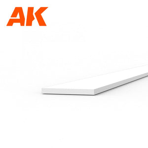 AK Interactive AK6504 STRIPS 0.30 X 3.00 X 350MM – STYRENE STRIP – (10 UNITS) – immagine 2