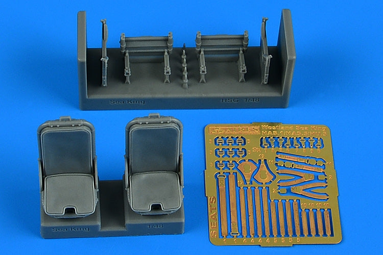 Aires 4914 Sea King HAR Mk.3/5/AEW Mk.2A pilot &amp;amp; co-pilot seats 1/48 Hasegawa