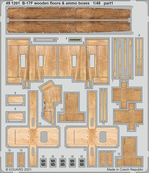 Planchers en bois et caisses de munitions Eduard 491201 B-17F HK Models 1/48
