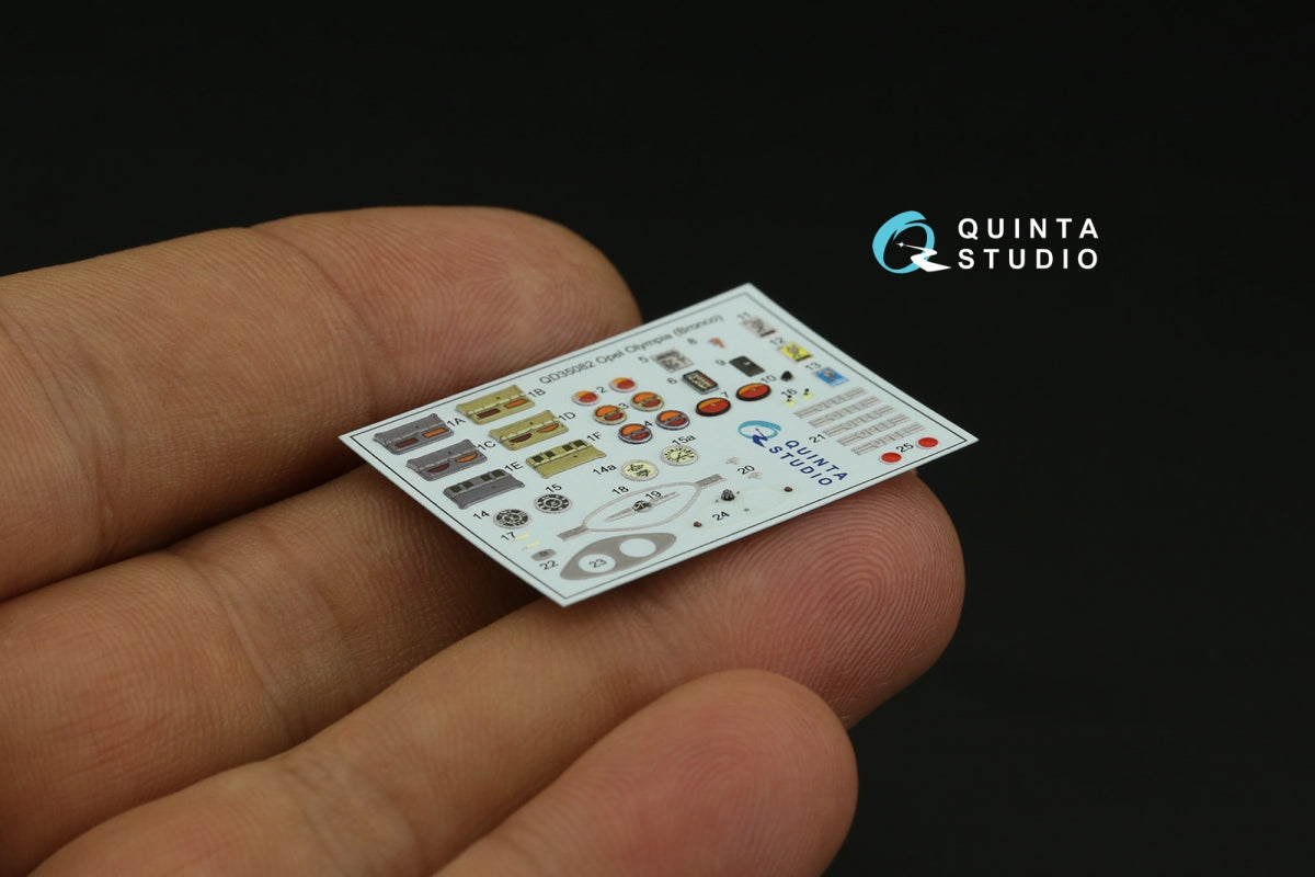 Quinta Studio QD35082 1937 Opel Olympia 3D-Printed &amp;amp; coloured Interior on decal paper (Bronco) 1/35 – imagen 6