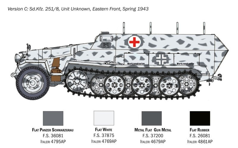 Italeri 7077 Sd.Kfz. 251/8 AMBULANCE 1/72 – Bild 5
