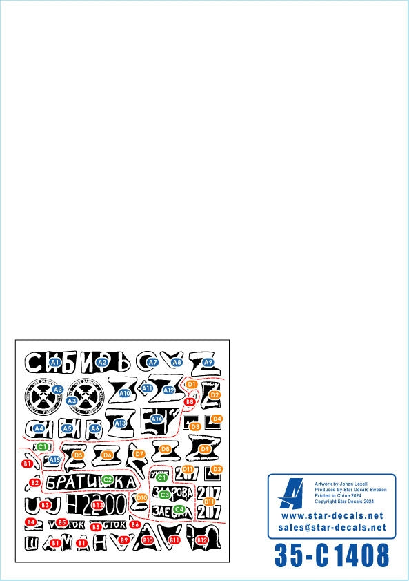Star Decals 35-C1408 War in Ukraine # 16. The Wagner Group Coup in 2023. T-80BV and BTR-82A 1/35 – zdjęcie 2