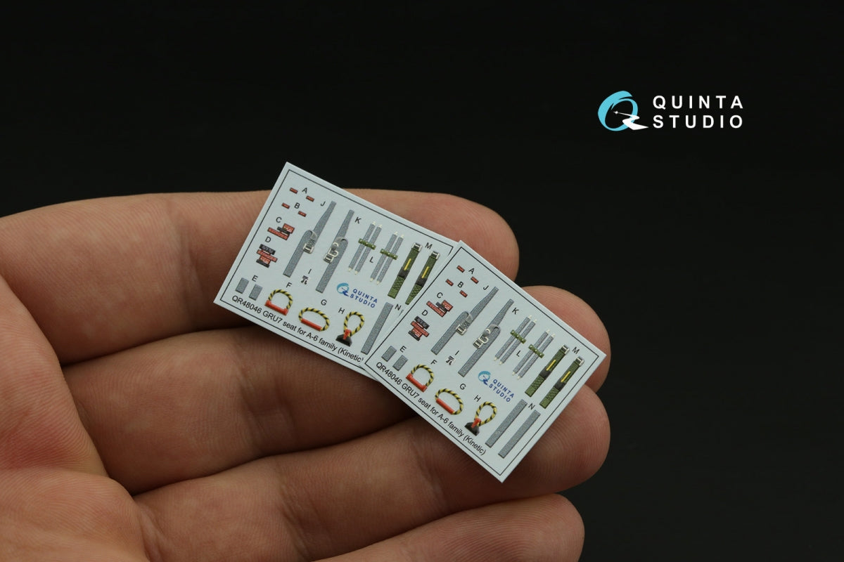 Quinta Studio QD48372 A-6A 3D-Printed &amp;amp; colored Interior on decal paper (Kinetic) 1/48 – image 9