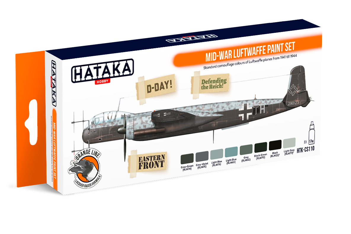 Hataka Hobby HTK-CS110 Mid-War Luftwaffe Paint Set (8x17ml) – zdjęcie 2