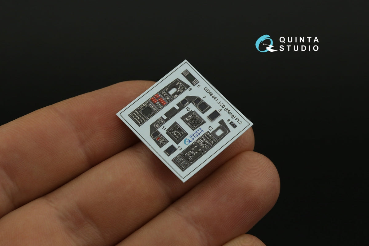 Quinta Studio QD48441 J-20 3D-Printed coloured Interior on decal paper (Meng) 1/48 – immagine 5