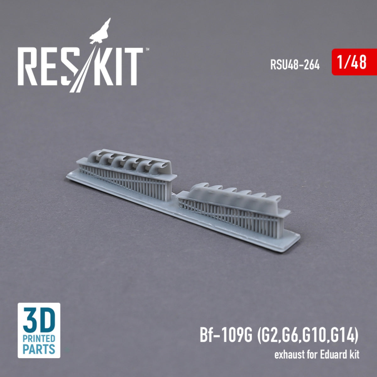 RESKIT RSU48-0264 BF-109G (G2,G6,G10,G14) EXHAUST FOR EDUARD KIT (3D PRINTED) 1/48 – Bild 2