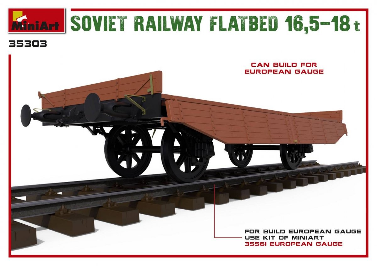 MiniArt 35303 Soviet Railway Flatbed 16,5-18t 1/35 – Bild 7