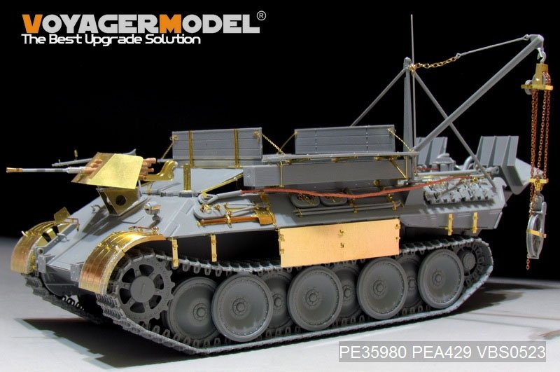 Maquette Voyager PE35980 Bergepanther Ausf.A allemand de la Seconde Guerre mondiale (type tardif, porte-outils Panther G) - Base pour TAKOM 2101 au 1/35 – image 2