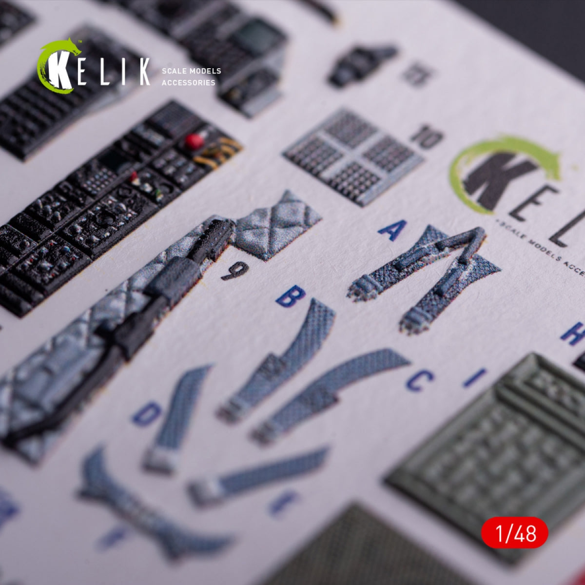 Kelik K48132 A-10A - interior 3D decals for Tamiya kit 1/48