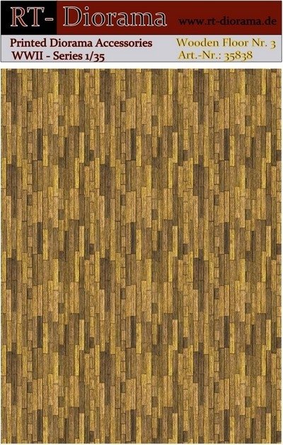 RT-Diorama 35838 Printed Accessories: Wooden Floor No.3 1/35