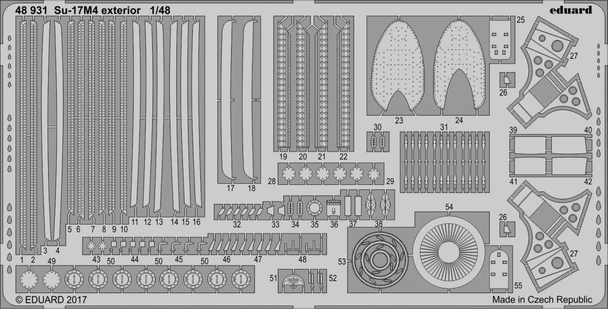 Eduard 48931 Su-17M4 extérieur HOBBY BOSS 1/48