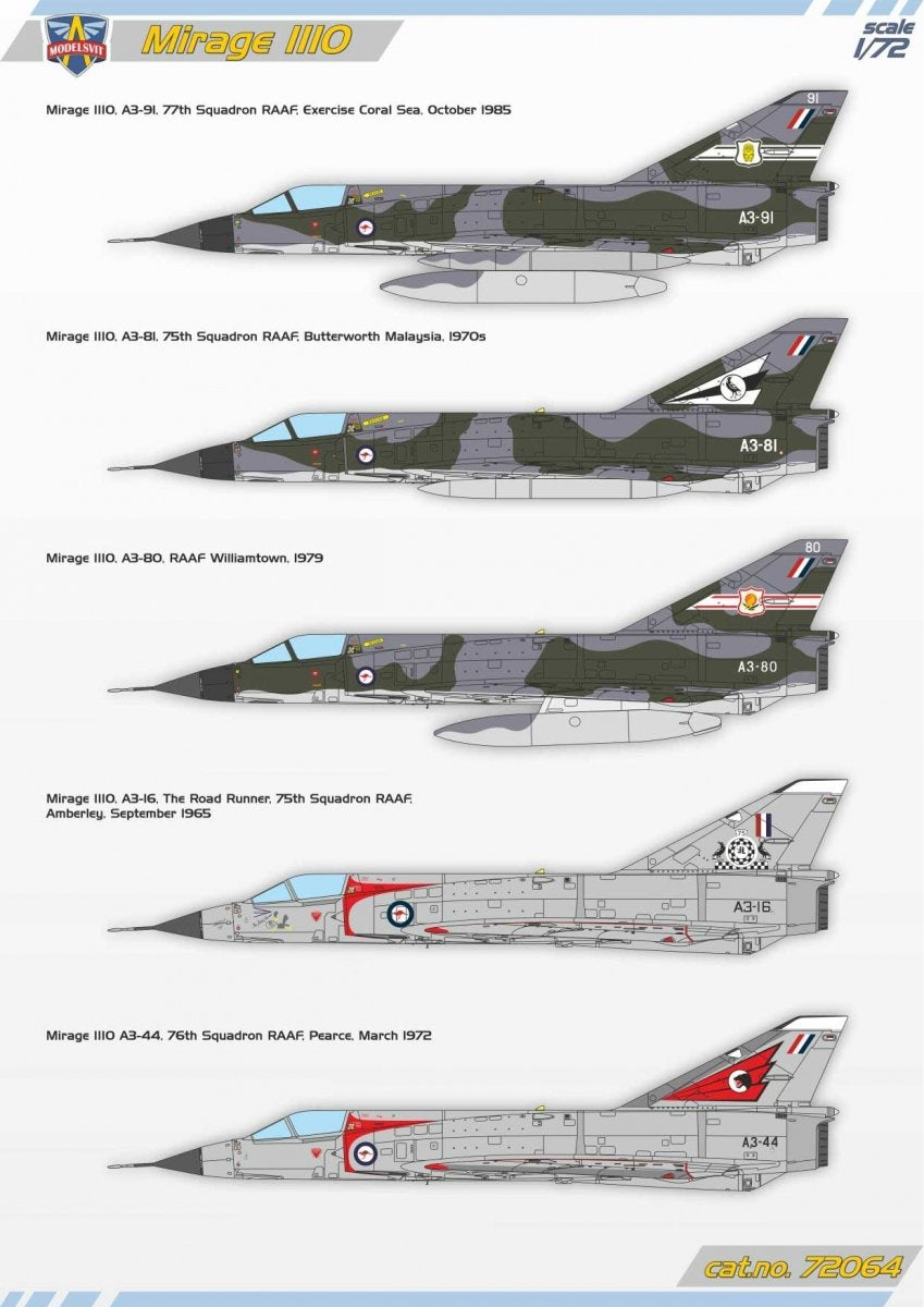 Modelsvit 72064 Mirage IIIO Interceptor 1/72 – Bild 3