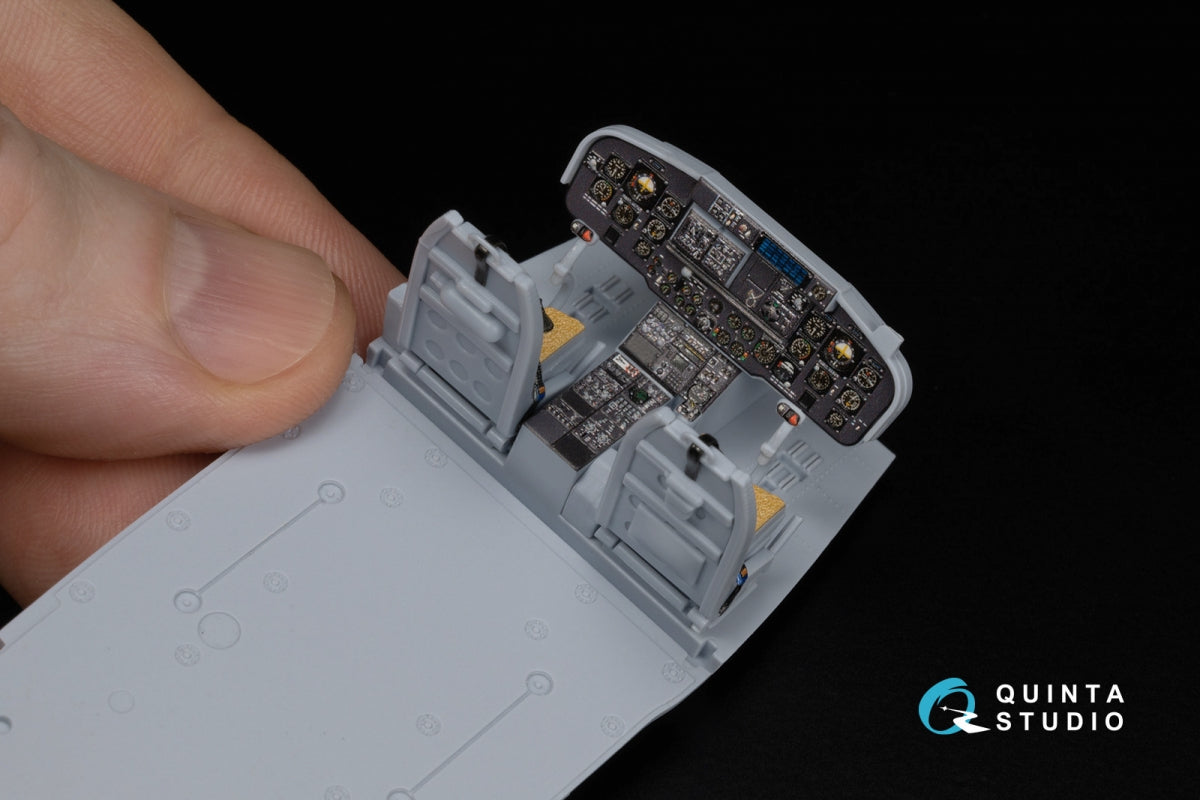 Quinta Studio QD+48454 Lynx AH-7 3D-Printed &amp;amp; coloured Interior on decal paper (Airfix) (with 3D-printed resin parts) 1/48 – immagine 3