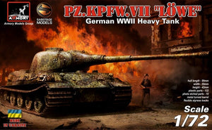 Armory Models 72201 Pz.VII Löwe – Prototype de char lourd allemand de la Seconde Guerre mondiale, échelle 1/72