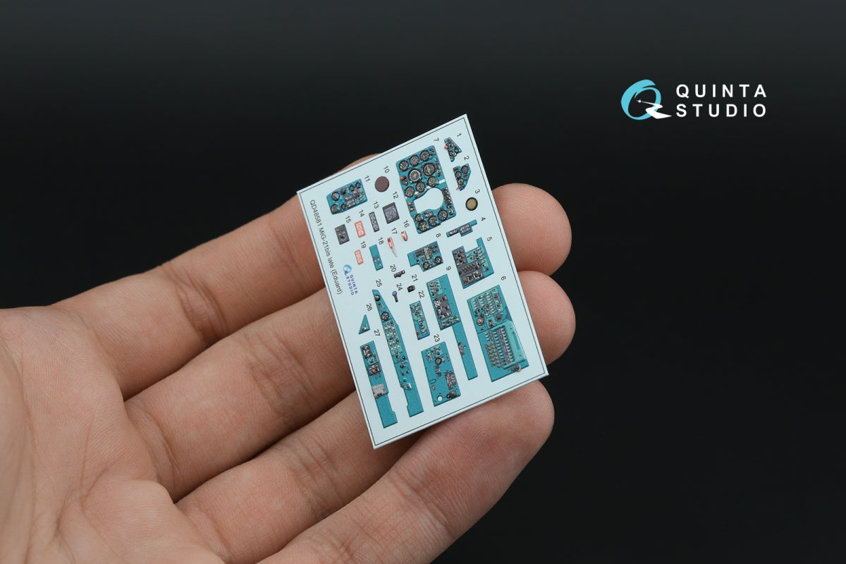 Quinta Studio QD+48581 MiG-21bis late Fishbed-N 3D-Printed &amp;amp; coloured Interior on decal paper (Eduard) (with 3D-printed resin parts) 1/48 – imagen 2