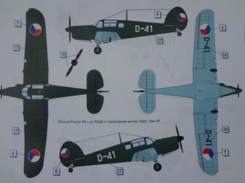 Dora Wings 72003 Percival Proctor Mk.1 Czechoslovakia 1/72 – immagine 2