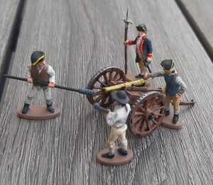Hat 8344 American War of Independence - American Artillery (4 Cannons and Crew) 1/72