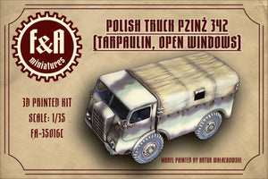 F&amp;amp;A Miniatures FA-35018C Pzinż 342 plandeka ciągnik otwarte okna 1/35