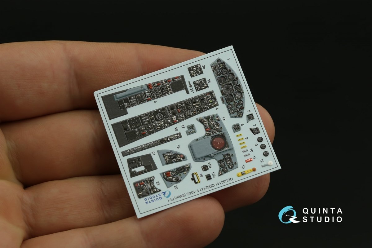 Quinta Studio QD32141 F-104G 3D-Printed &amp;amp; coloured Interior on decal paper (Italeri) 1/32 – Bild 8