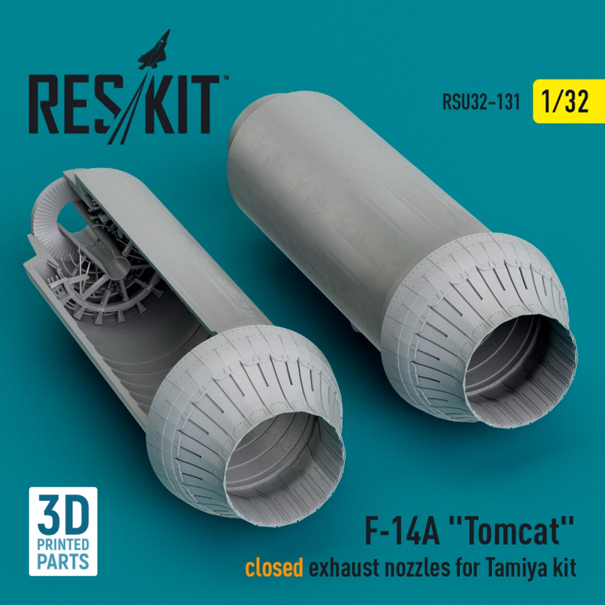 RESKIT RSU32-0131 Tuyères d'échappement fermées pour F-14A « Tomcat » (impression 3D) au 1/32 