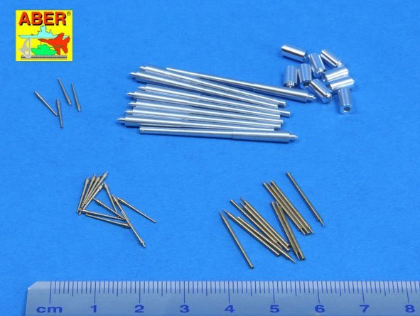 Aber 350L-67 Set of barrels for Italian Battleship: RN Roma 381mm x 9, 152mm x 12, 90mm x 12 1/350 – immagine 2