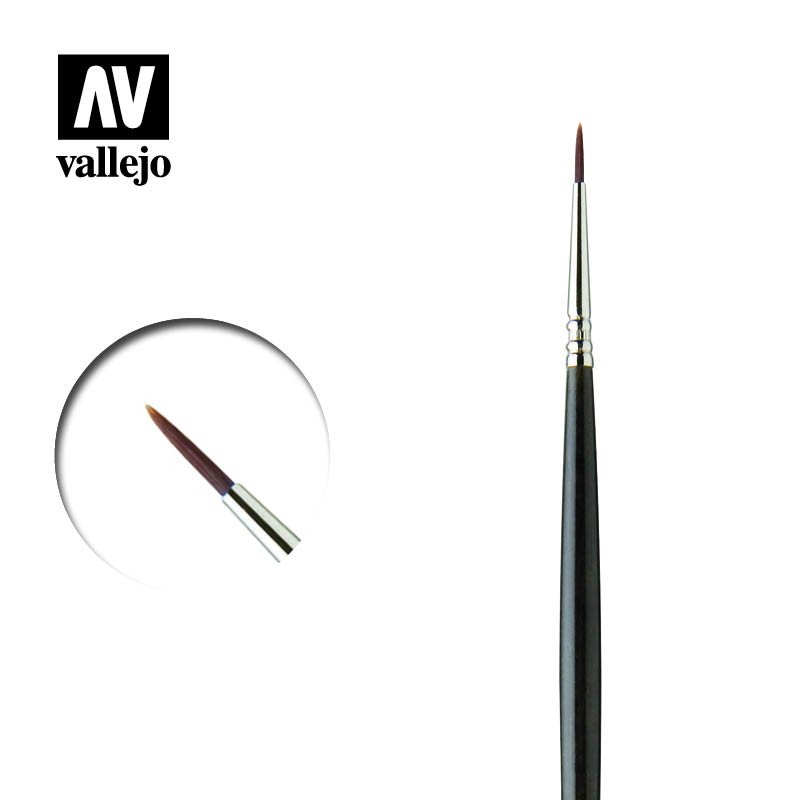 Vallejo RK25200 Finest Kolinsky Tajmyr Sable (Marta Kolinsky Tajmyr) NO. 2/0