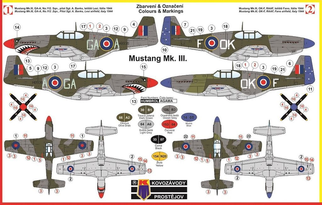 Kovozavody Prostejov KPM0031 MUSTANG MK.III RAF/RAAF 1/72 – immagine 2