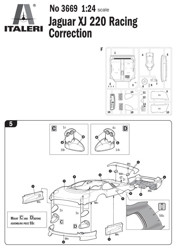 Italeri 3669 Jaguar XJ 220 Racing 1/24 – imagen 5