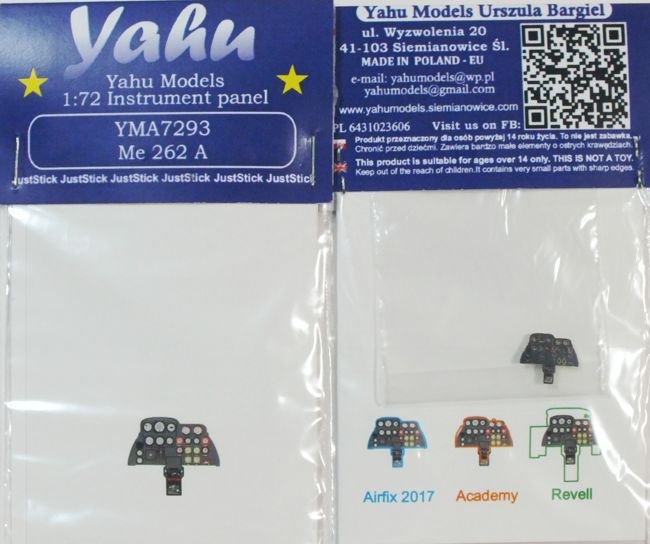 Yahu YMA7293 Me 262 A Airfix 2017 / Academy 1/72