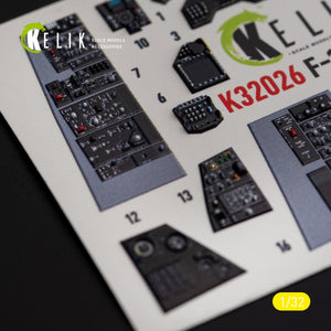 KELIK K32026 F-16I &amp;quot;Sufa&amp;quot; - interior 3D decals for Academy kit 1/32 – imagen 6