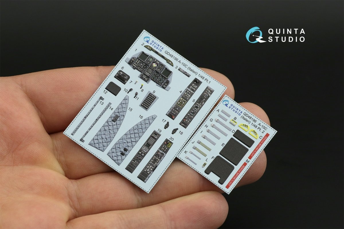 Quinta Studio QD48196 A-10C 3D-Printed &amp;amp; coloured Interior on decal paper (for Italeri ) 1/48 – imagen 8